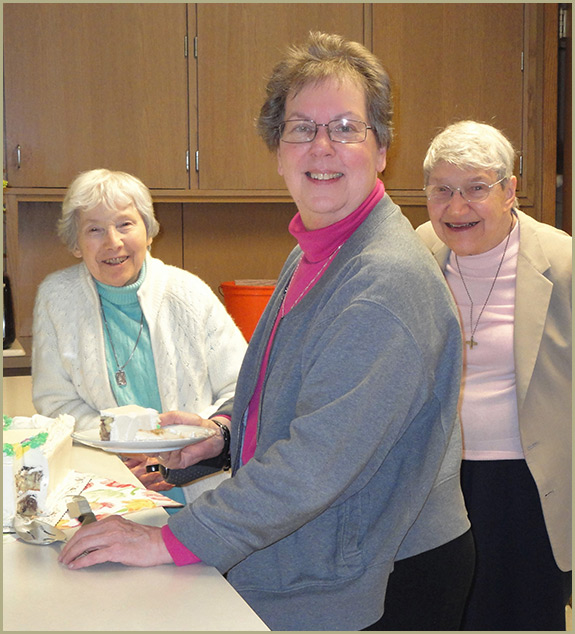 Cleveland Carmel - Donna with Pat and Mary K at First Profession